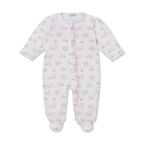 Baby Bunny Patch Pink Zip Footie | 6-9 Months