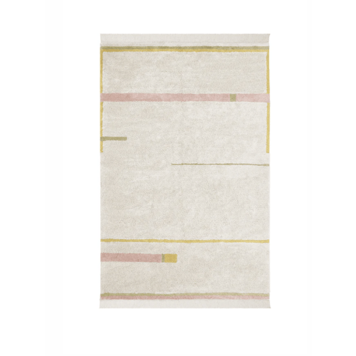 WASHABLE AREA RUG LANES VINTAGE NUDE