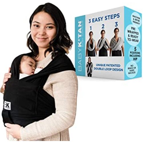 Original Baby K'tan Baby Carrier: #1 Easy Pre-Wrapped, Soft, Slip-On, No Rings, No Buckles | 5 in 1 Baby Sling Gift | The Best Hands Free Infant Wrap For Newborn to Toddler up to 35lb (See Size Chart)