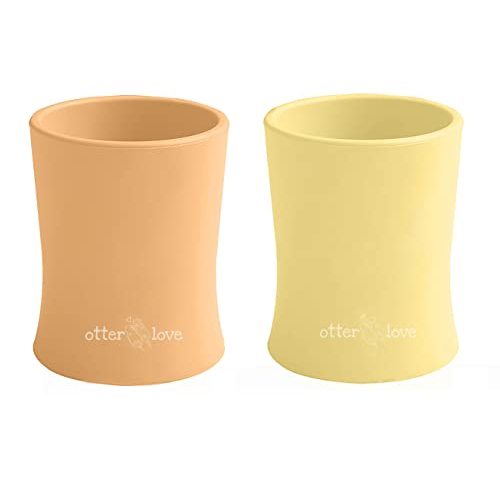otterlove Silicone Baby & Toddler Training Cup - Pediatric OT Approved - 100% Platinum Pure LFGB Silicone - Unbreakable - Plastic Free - Tiny Cup Perfect for Baby Led Weaning