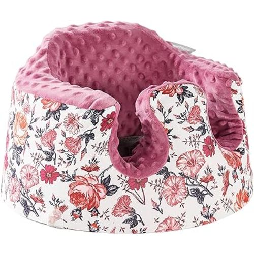 Seat Cover Compatible with Bumbo Seat,Breathable Baby Bumbo Seat Cover,Soft Bumbo Floor Seat Cover for Baby Girl Boy,Only Compatible with Bumbo Seat (Flower)