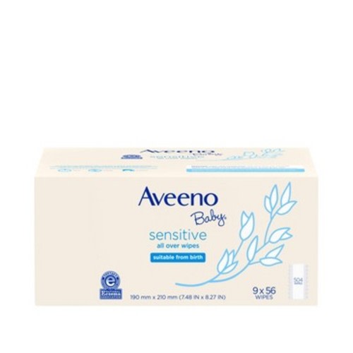 Aveeno Baby Sensitive All Over Wipes - (Select Size), Size: 504 Count