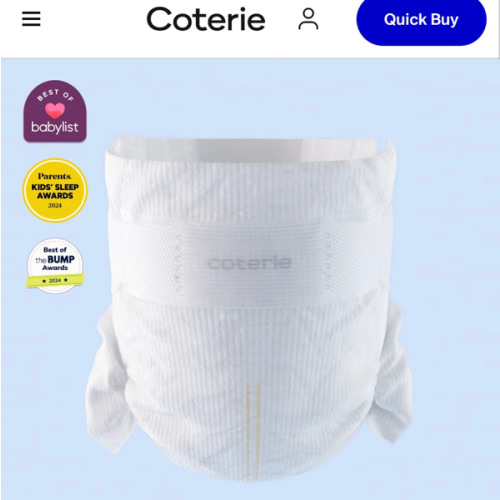 Coterie Size 2 Diaper, 31 CT-L8