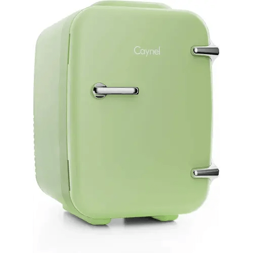 CAYNEL Mini Fridge Portable Thermoelectric 4 Liter Cooler and Warmer for Skincare, Eco Friendly Beauty Fridge For Foods,Medications, Cosmetics, Breast Milk, Medications Home and Travel