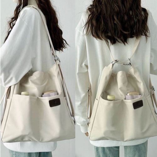 Lightweight Nylon Tote Convertible Backpack Purse Hobo Bag for Women