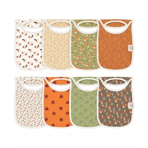 Baby Girls 8-Pack Bibs for Boys, Girls, Pull-on Bibs, Drool Bibs Boy, Girl, Bib Unisex