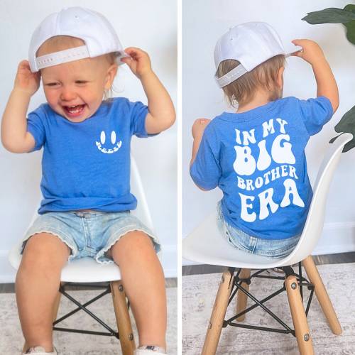 In My Big Brother Era Shirt, Boys T-Shirt, With Name, Big Brother announcement shirt, Toddler Tshirt
