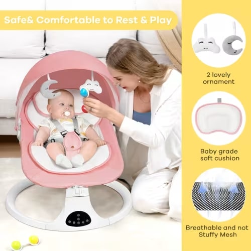 portable baby electric rocking chair electric baby swing - Temu