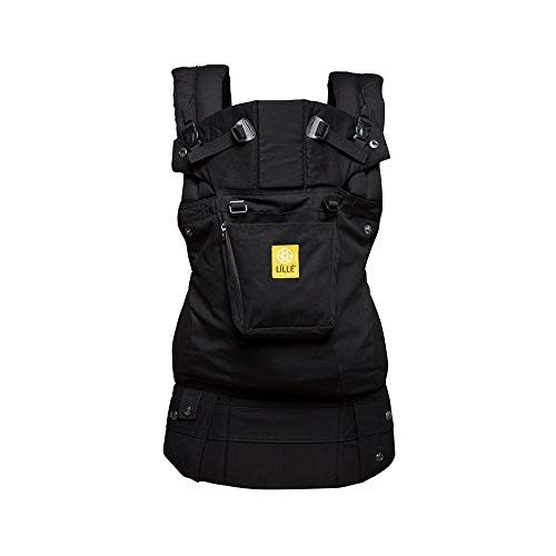LLLbaby Complete Original 6-in-1 Ergonomic Baby and Child Carrier, Black - 100% Cotton