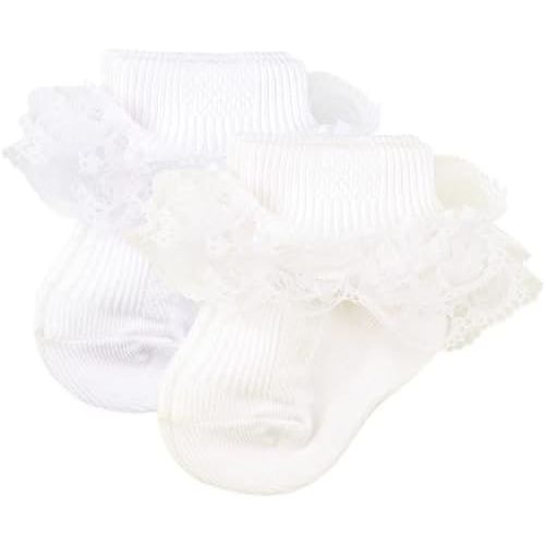 Baby Girls Socks Eyelet Ruffle Frilly Lace Summer Thin Dress Socks for Newborn Infant Toddler Kids