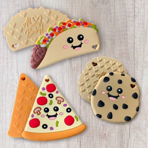 Foodie Favorites Solid Silicone Teething Toys for Babies - Etsy