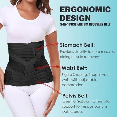 3 in 1 Postpartum Belly Wrap (Large)