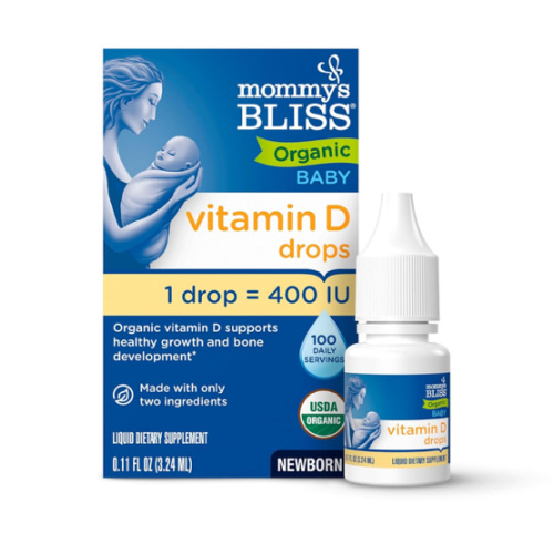 Mommy's Bliss Organic Drops No Artificial Color, Vitamin D, 0.11 Fl Oz