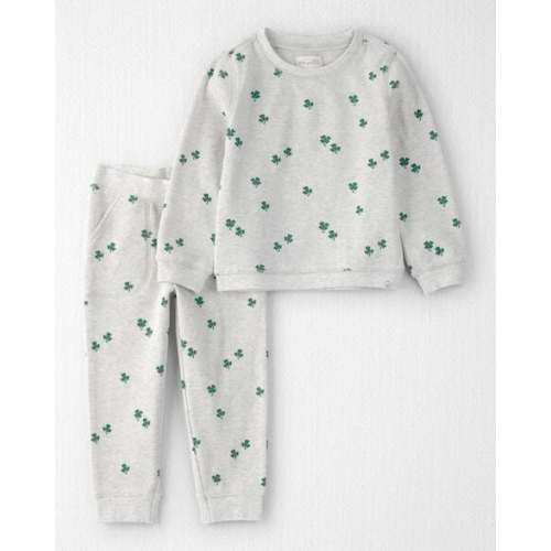 Toddler 2-Piece Organic Cotton Thermal Knit Set in Lucky Clovers Print - Little Planet | Carter's