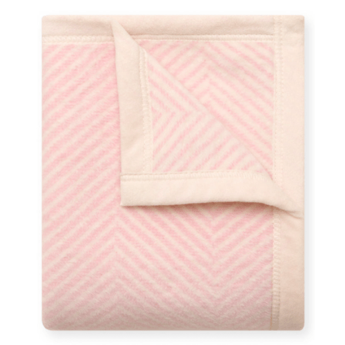 Herringbone Ballet Pink Baby Blanket