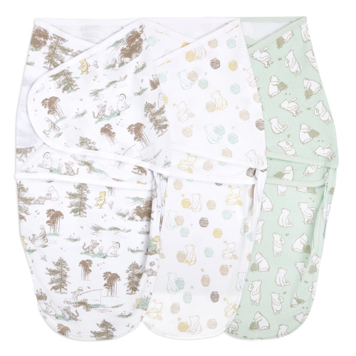 aden + anais - Disney Winnie Infant Swaddle Wraps, Baby Pooh Pattern - 3Pack