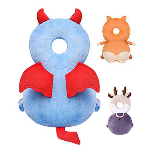 Toddler Baby Head Protection Cushion Backpack Wear,Dark Blue Devil
