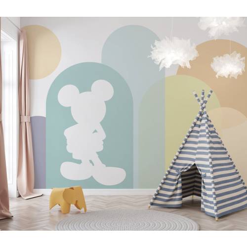 Mickey Mouse Wallpaper For Boy, Perfect for Nursery, Pastel Wallpaper For Boy Room, Adorable Decor for Kids Bedroom, Peel And Stick