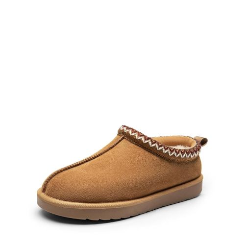 DREAM PAIRS Women's Fuzzy Cozy Slippers Genuine Suede Indoor Outdoor Fluffy Home Comfy Winter Slip On Cute Warm Memory Foam Furry Shoes FuzzyEasy