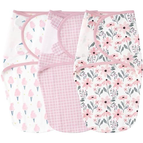 Yoofoss Baby Swaddles for Newborns 100% Organic Cotton, Adjustable Swaddle Sleep Sack 0-3 Months Newborn Swaddle Sack, Breathable Soft(Small)