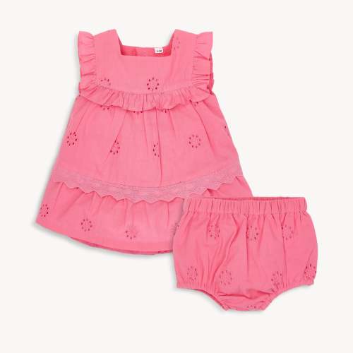 all a-flutter cotton poplin magnetic little baby ruffle sleeve dress + – Magnetic Me