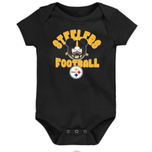 Pittsburgh Steelers Newborn Mickey Lil Champ Short Sleeve Creeper