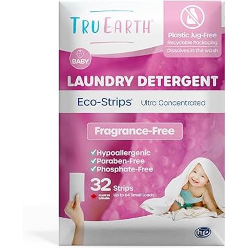 Tru Earth Hypoallergenic Baby Laundry Detergent Sheets/Eco-Strips