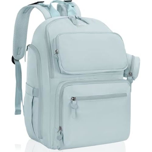 Diaper Bag Large Capacity Diaper Backpack Multi-Function Baby Diaper Bag For Dad And Mom With Insulated Pockets, Stroller Straps, Blue