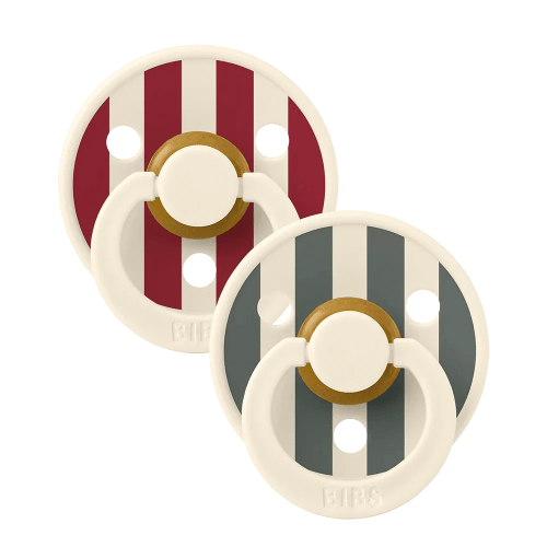 BiBS Pacifier Studio Colour 2 Pack Block - Ruby Pine Mix | Bibs Pacifier