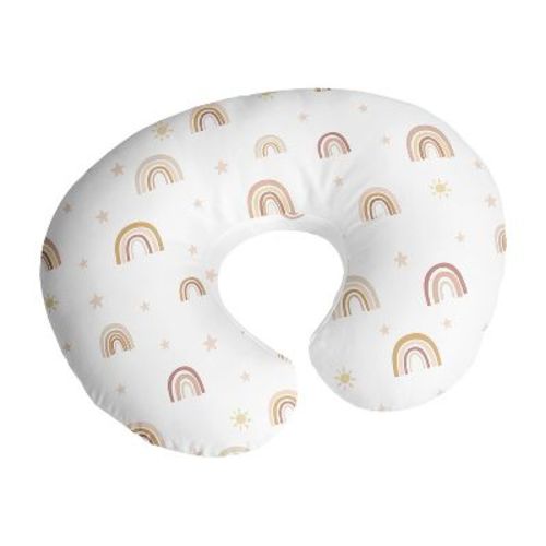 Sweet Jojo Designs Girl Support Nursing Pillow Cover (pillow Not Included) Boho Rainbow Pink Taupe And Mauve