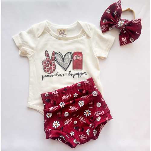 Baby Girl Toddler Favorite SODA Shirt/onesie Bummies Nylon Bow set 0-3 mos-4t Shorties Headband diaper cover Birthday Gift Drink hippie CUTE