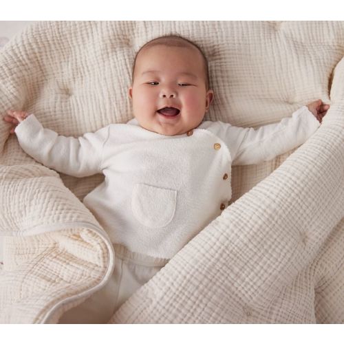 Cuddle Me Muslin Baby Quilt | Pottery Barn Kids
