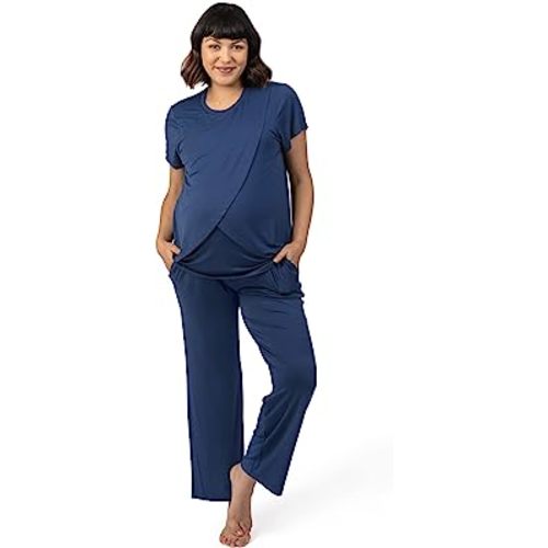 Kindred Bravely | Maternity & Nursing Pajama Set | Navy, 1X