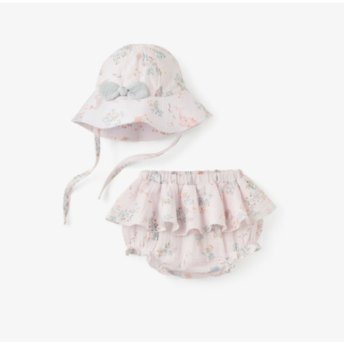 Sea Magic Organic Muslin Sunhat + Bloomer Set