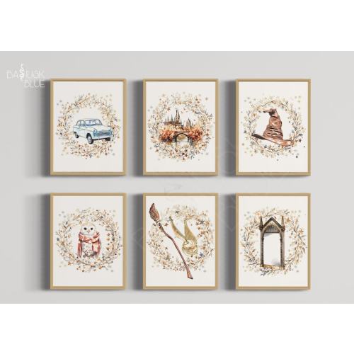 Potter Nursery Art - Wizard Wall Decor - Wizard Poster - Magical Nursery - Potter Decor - Digital Download - Printable