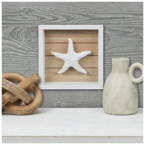 White Starfish Wood Wall Decor