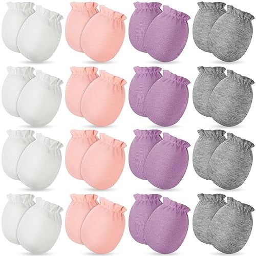 ONESING 16-20 Pairs Baby Mittens Newborn Mittens No Scratch 0-6 Months Warm Mittens for Newborn Baby Boys Girls