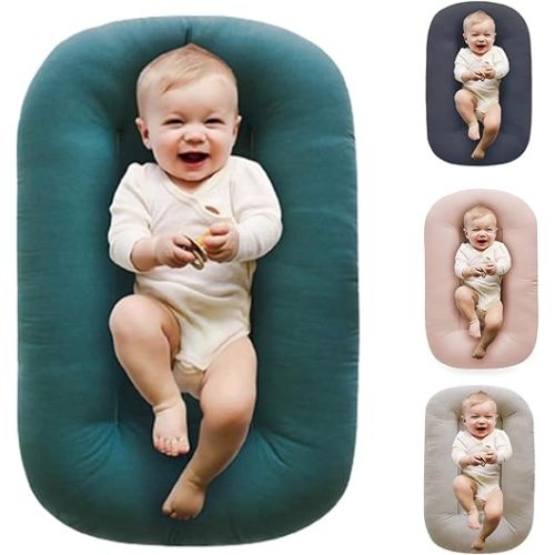 Baby Lounger,Baby Lounger Pillow,Baby Lounger 0-24 Months,Baby Lounger for Newborn (Malachite Green)