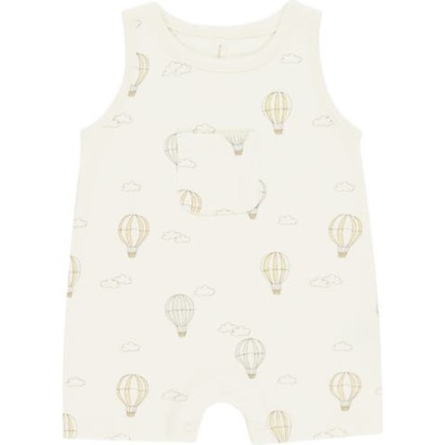 Balloon Print Organic Cotton Romper, 6-12M