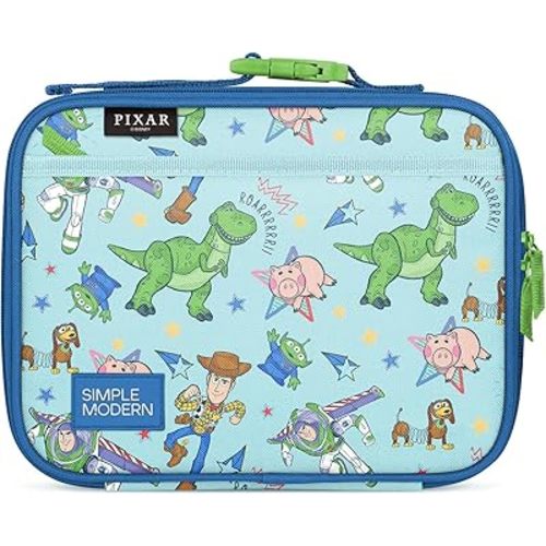 Simple Modern Disney Pixar Kids Lunch Box for School | Reusable Insulated Lunch Bag for Toddler, Girl, and Boy | Exterior & Interior Pockets | Hadley Collection | Buzz and Woody Adventures