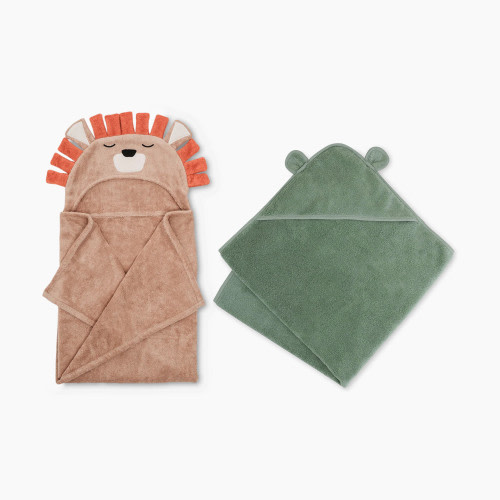 Natemia Animal Hooded Towel Bundle - Lion & Sage