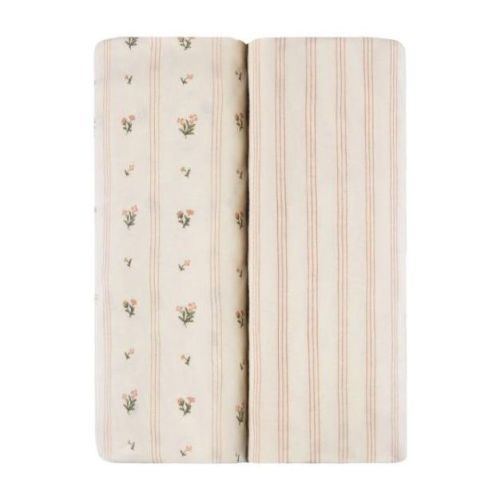 Ely's & Co. Baby Fitted Bassinet Sheet 100% Combed Jersey Cotton Pink For Baby Girl 2 Pack