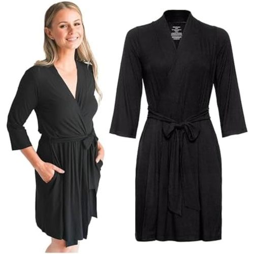 Posh Peanut Maternity Robe for Hospital Delivery - Soft Viscose from Bamboo Postpartum Robe for Women Nursing & Lounging
