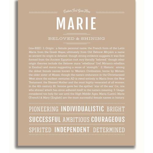 Marie | Name Art Print