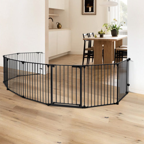 Toocapro Baby Safety Gate Free Standing 8 Panels Pet Gates Foldable Play Yard & Reviews | Wayfair
