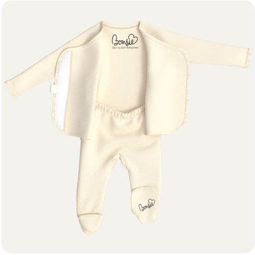 Footie - Oat – Bonsie Skin to Skin Babywear