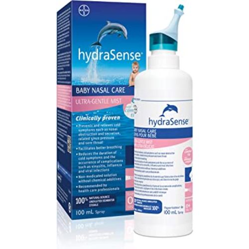 HydraSense Ultra-Gentle Mist Nasal Spray, Baby Nasal Care, 100% Natural Sourced Seawater, Preservative-Free, 100 mL