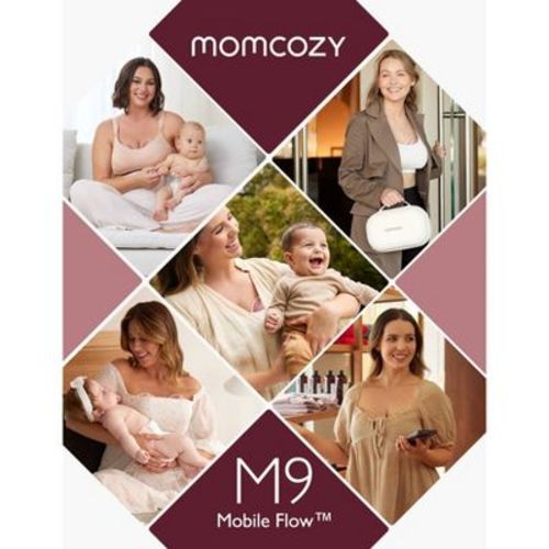 Momcozy M9 Hands-Free Wearable Electric Breast Pump Set: Double Pump System, Battery-Powered, Includes Carrying Case