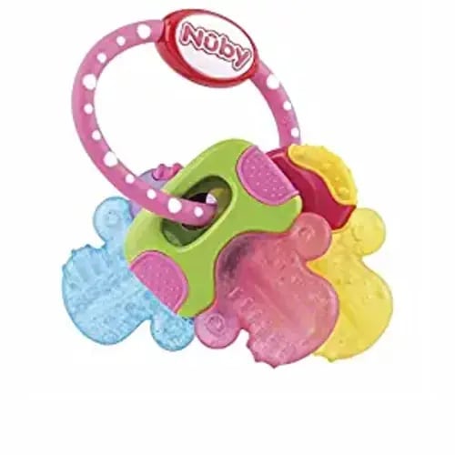 Nuby Ice Gel Teether Keys, 1 Count (Pack of 1) - 1 Pack - Pink