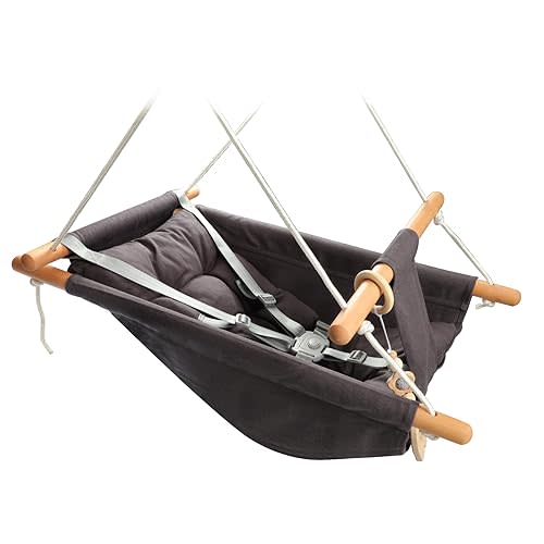Tislly Baby Swing Outdoor Indoor for Infants to Toddlers, Portable Adjustable Baby Porch Swing with 5-Point Safety Belt, Kids Tree Hanging Chair Toys for Door Garden Backyard